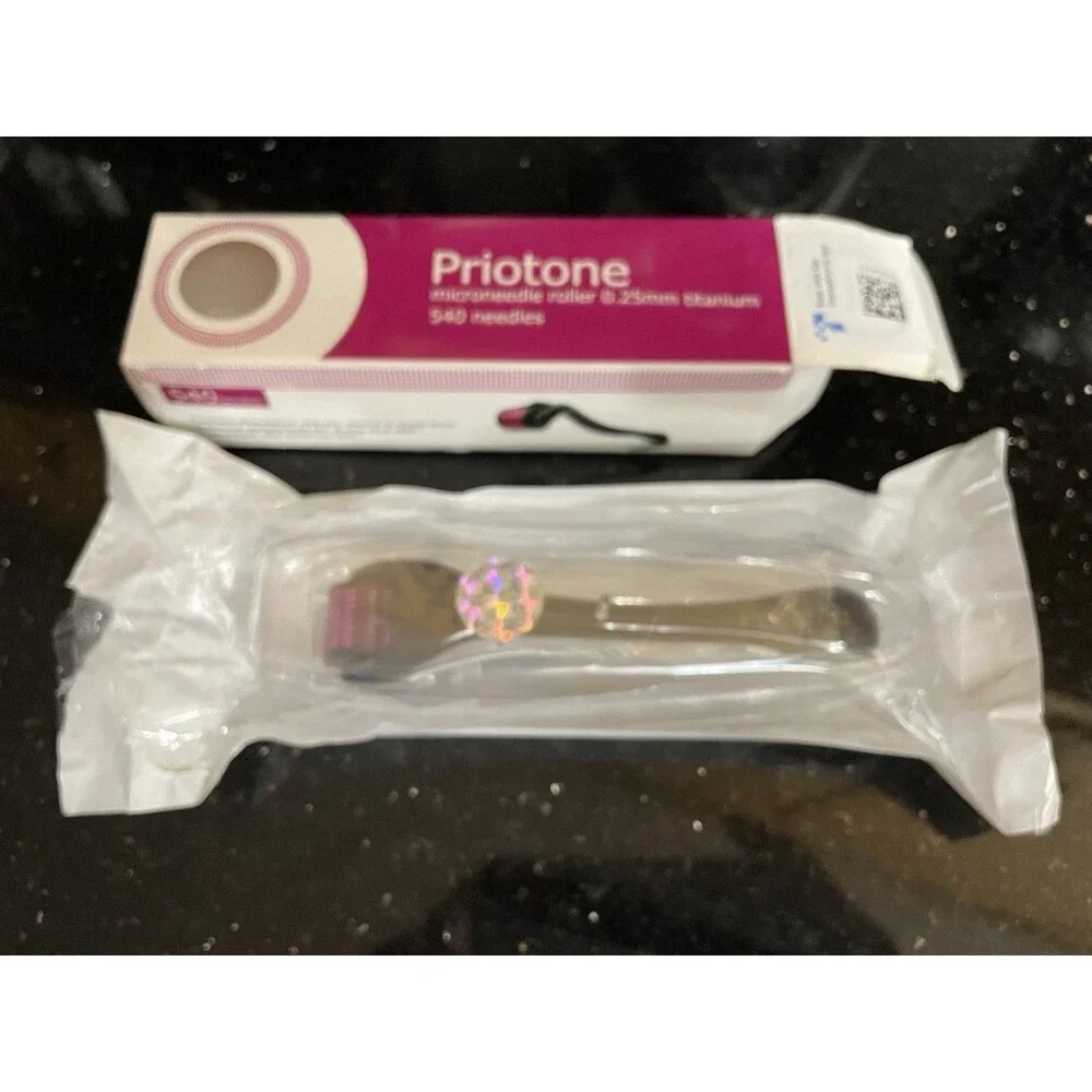 Priotone Microneedle Roller 0.25mm Titanium 540 Needles New Sealed